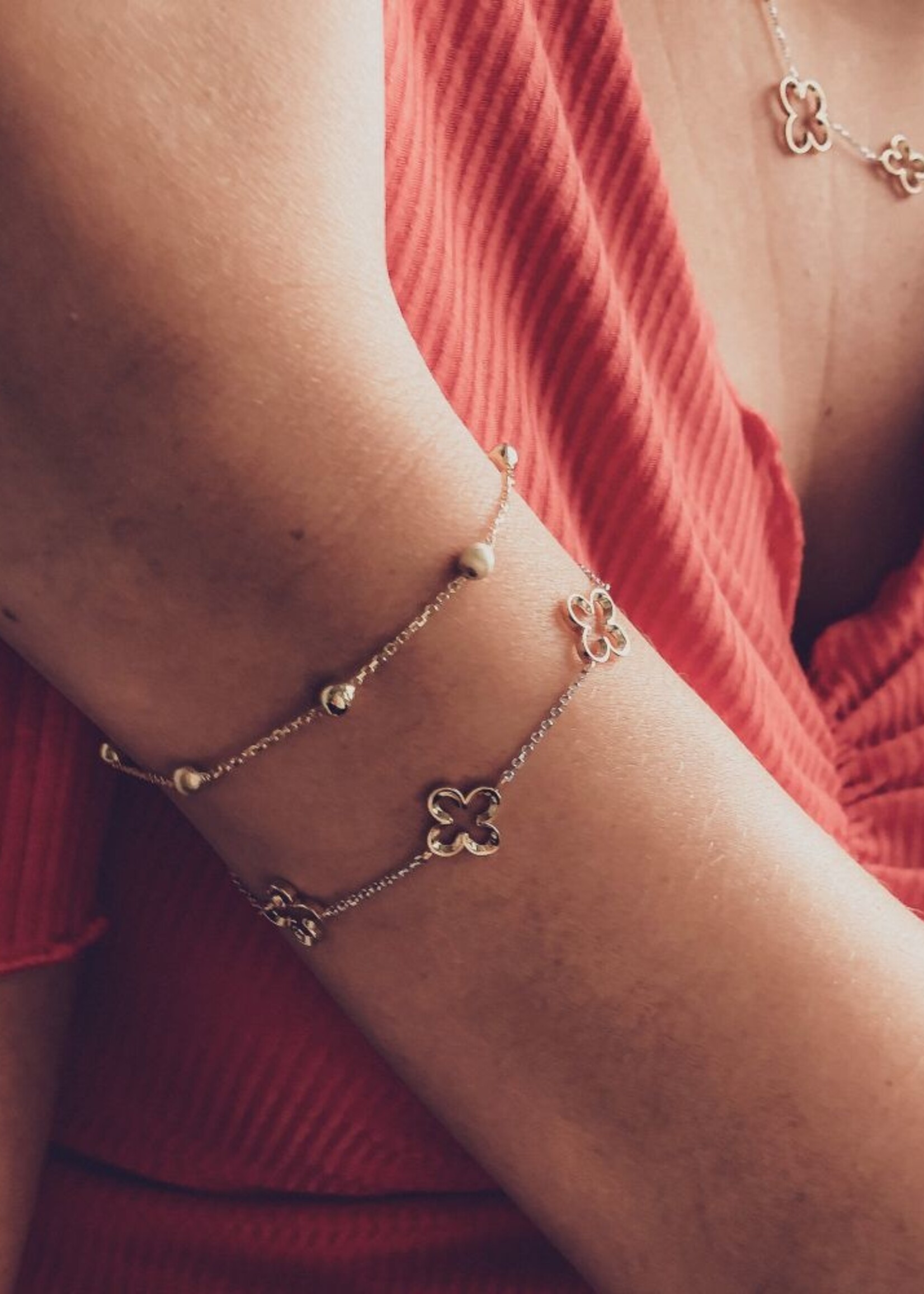 Gouden Haag Jewellery Armband Bicolor 14 karaat