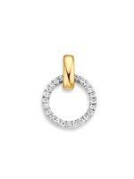 Gouden Haag Jewellery Round Yellow Gold Pendant with zirconia