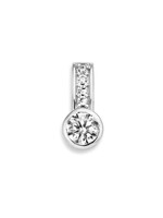Gouden Haag Jewellery Fine white gold pendant with zirconias