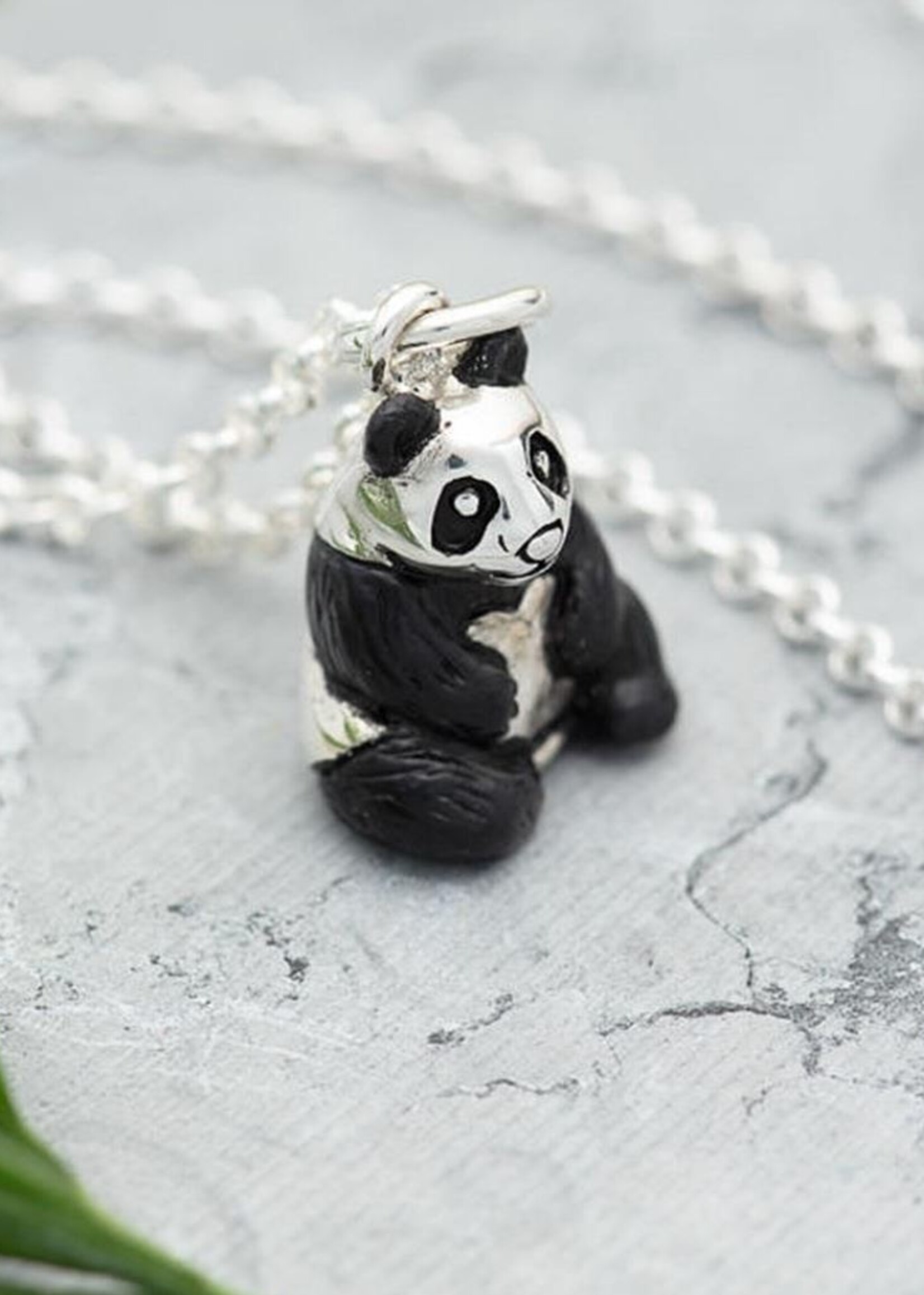 Lily Charmed Silver Panda Necklace