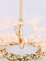 Lily Charmed Gold Plated Pointe Ballet Shoe Necklace