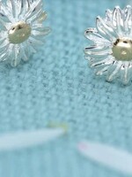 Lily Charmed Silver Daisy Stud Earrings