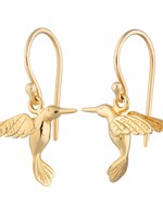 Lily Charmed Hummingbird Hook Earrings