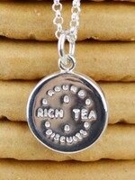 Lily Charmed Lily Charmed Silver Rich Tea Necklace with 'Crumbs' Message