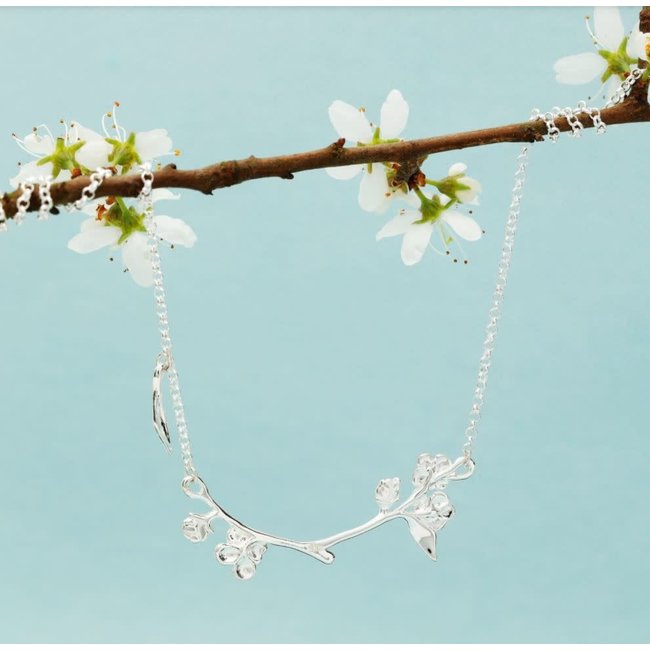 Lily Charmed Silver Blossom Necklace