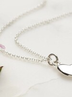Lily Charmed Silver Warm Heart Necklace   