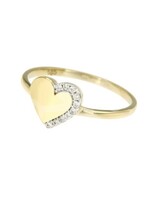 Gouden Haag Jewellery Ring Heart Yellow Gold Zirconia