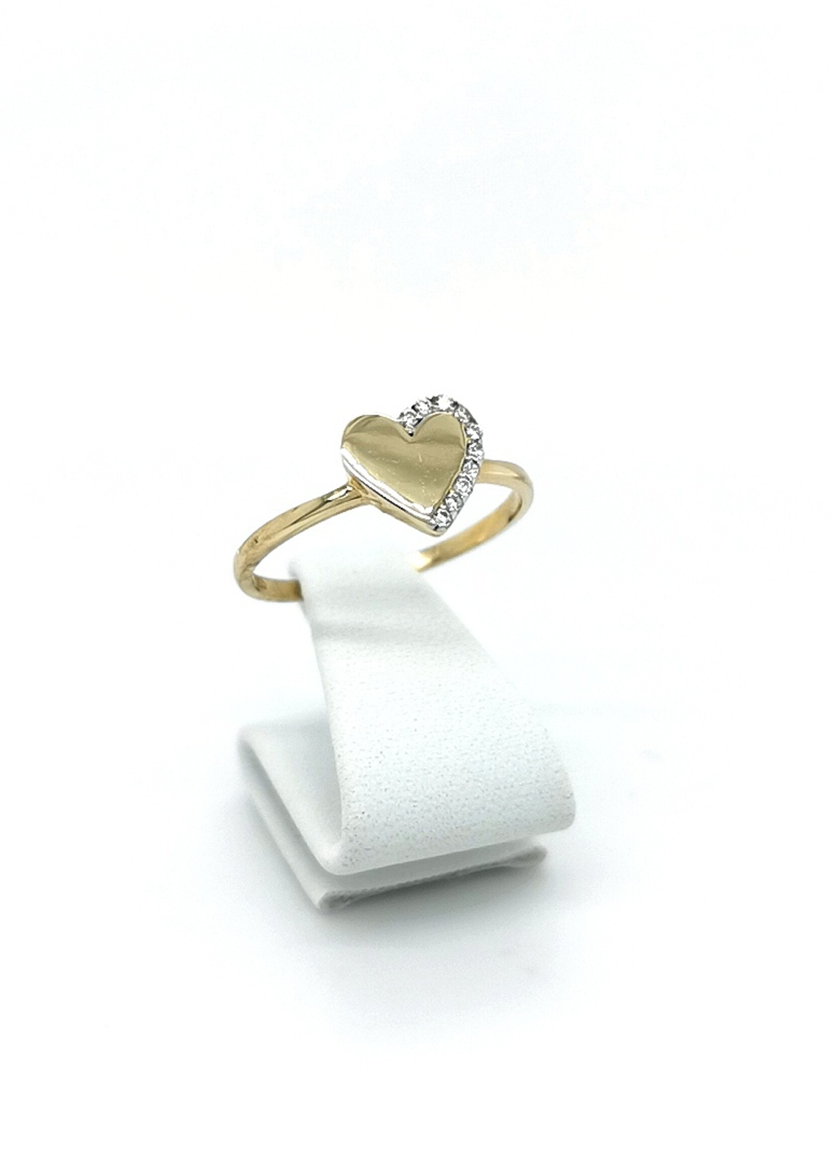 Gouden Haag Jewellery Ring Heart Yellow Gold Zirconia