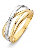 Gouden Haag Jewellery Bicolor wit- en geelgouden damesring