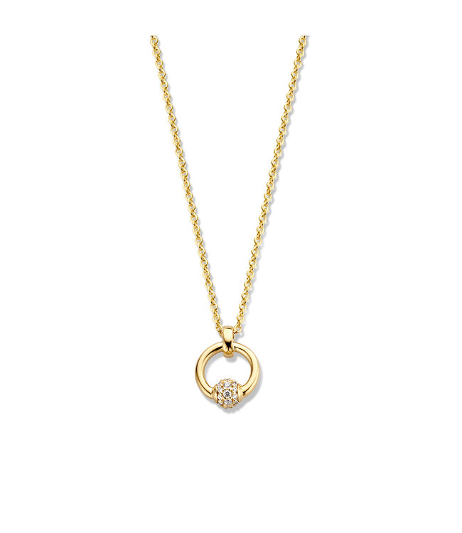 Oordeel Sterkte Gloed Geelgoud collier met briljant - Juwelier Gouden Haag