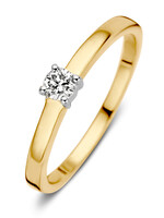 Gouden Haag Jewellery Solitaire Ring Briljant 0,16 crt