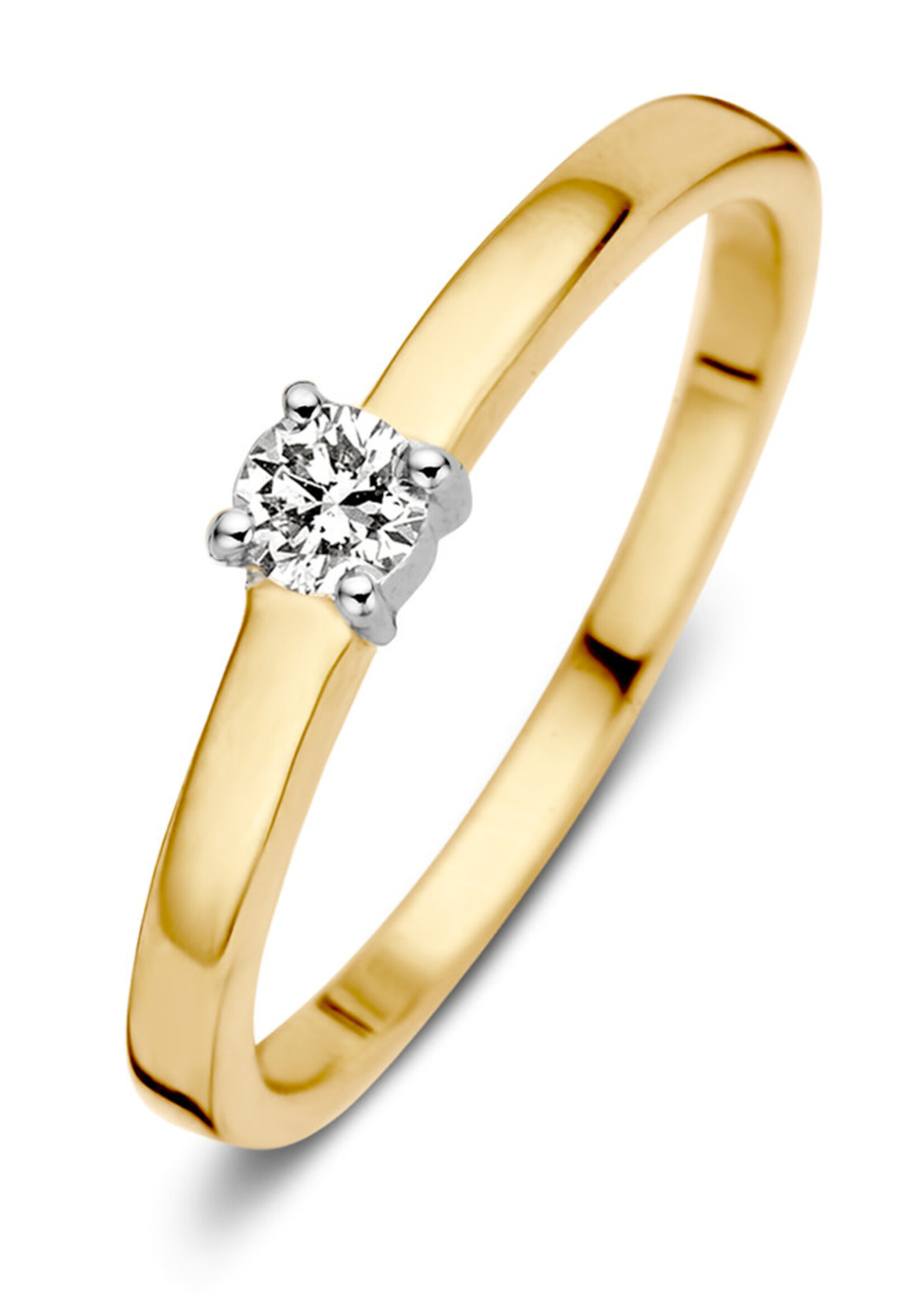 Gouden Haag Jewellery Solitaire Ring Briljant 0,16 crt
