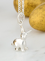 Lily Charmed Silver Bunny Necklace