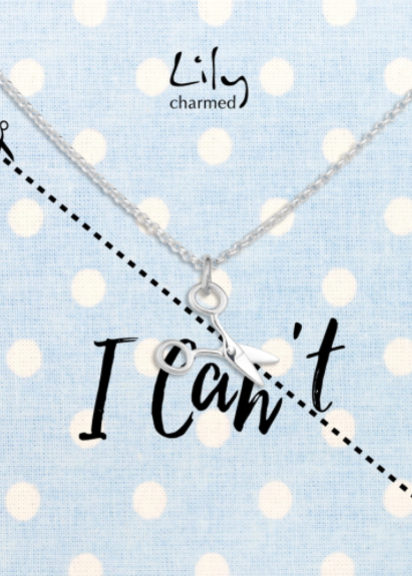 Lily Charmed Silver Scissors Necklace