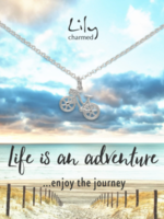 Lily Charmed Zilver Fiets Ketting "Adventure"