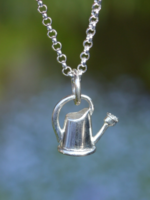 Lily Charmed Personalised Silver Watering Can Necklace