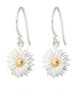 Lily Charmed Silver Daisy Hook Earrings