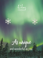Lily Charmed Silver Snowflake Stud Earrings with "Unique" Message