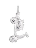 Lily Charmed Silver Scooter Charm