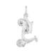 Lily Charmed Silver Scooter Charm