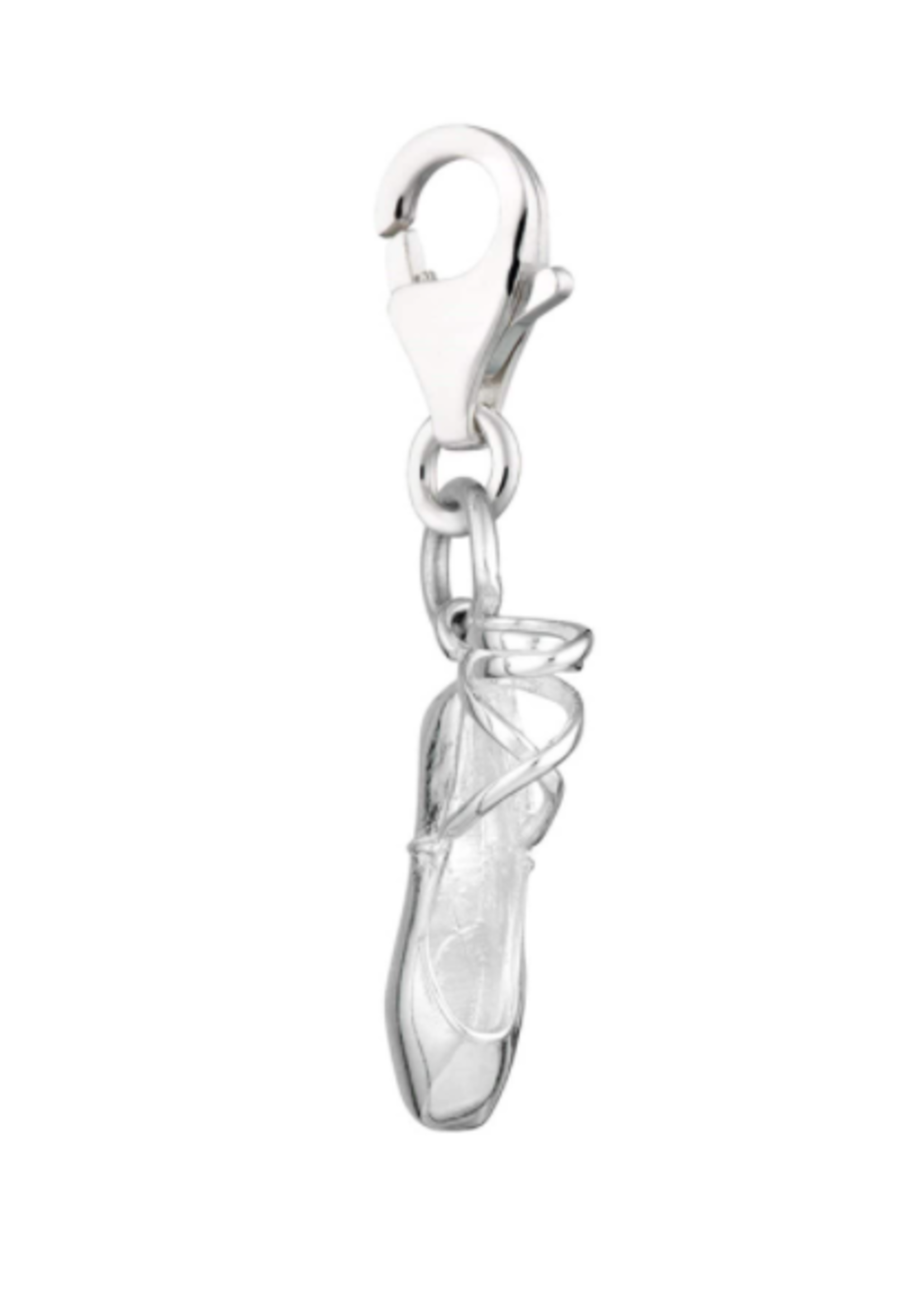 Lily Charmed Silver Pointe Ballet Shoe Charm