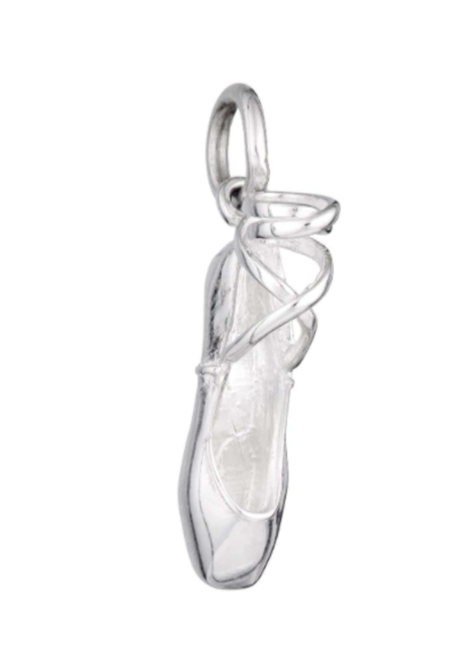 Lily Charmed Silver Pointe Ballet Shoe Charm