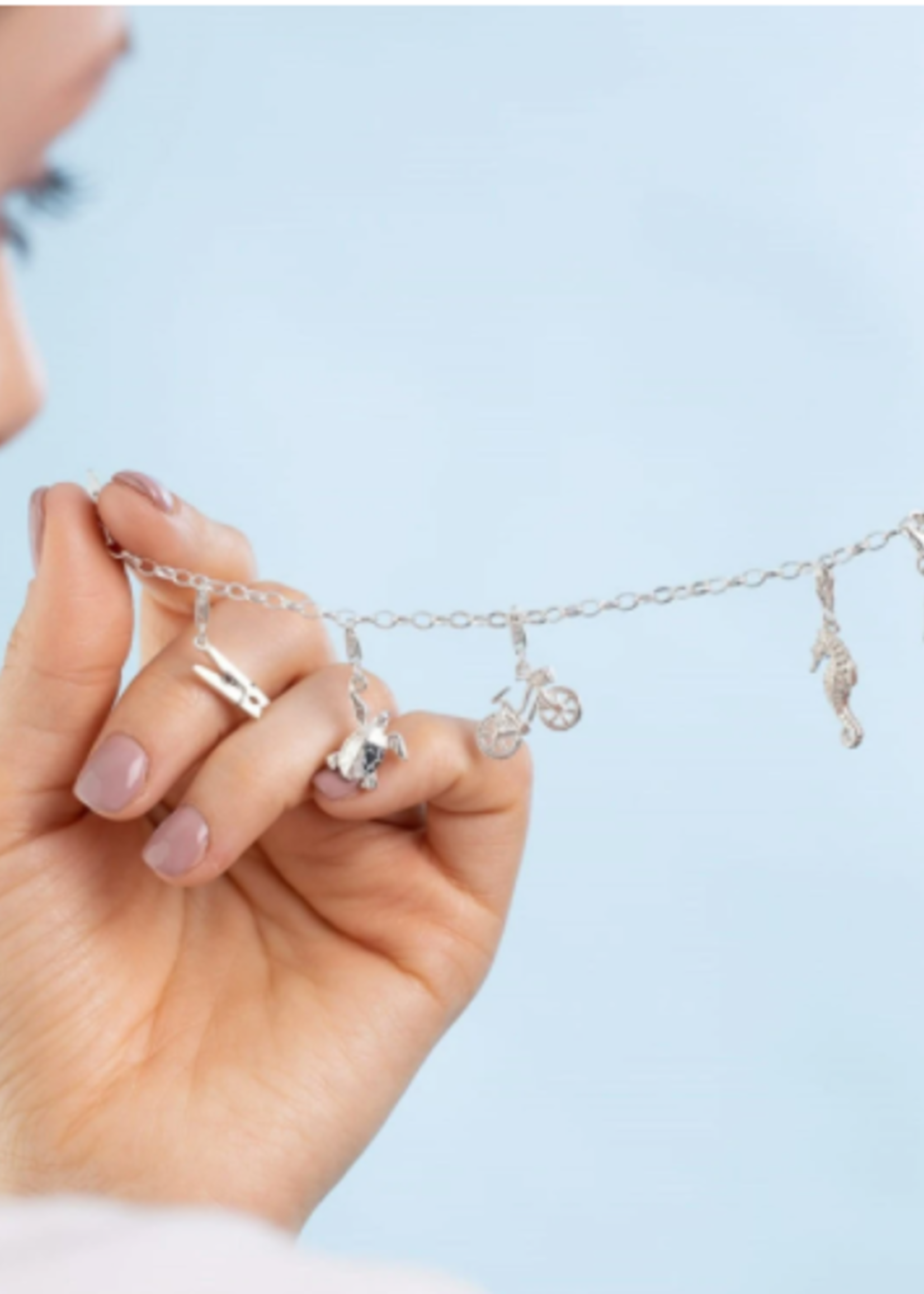 Lily Charmed Silver Pointe Ballet Shoe Charm