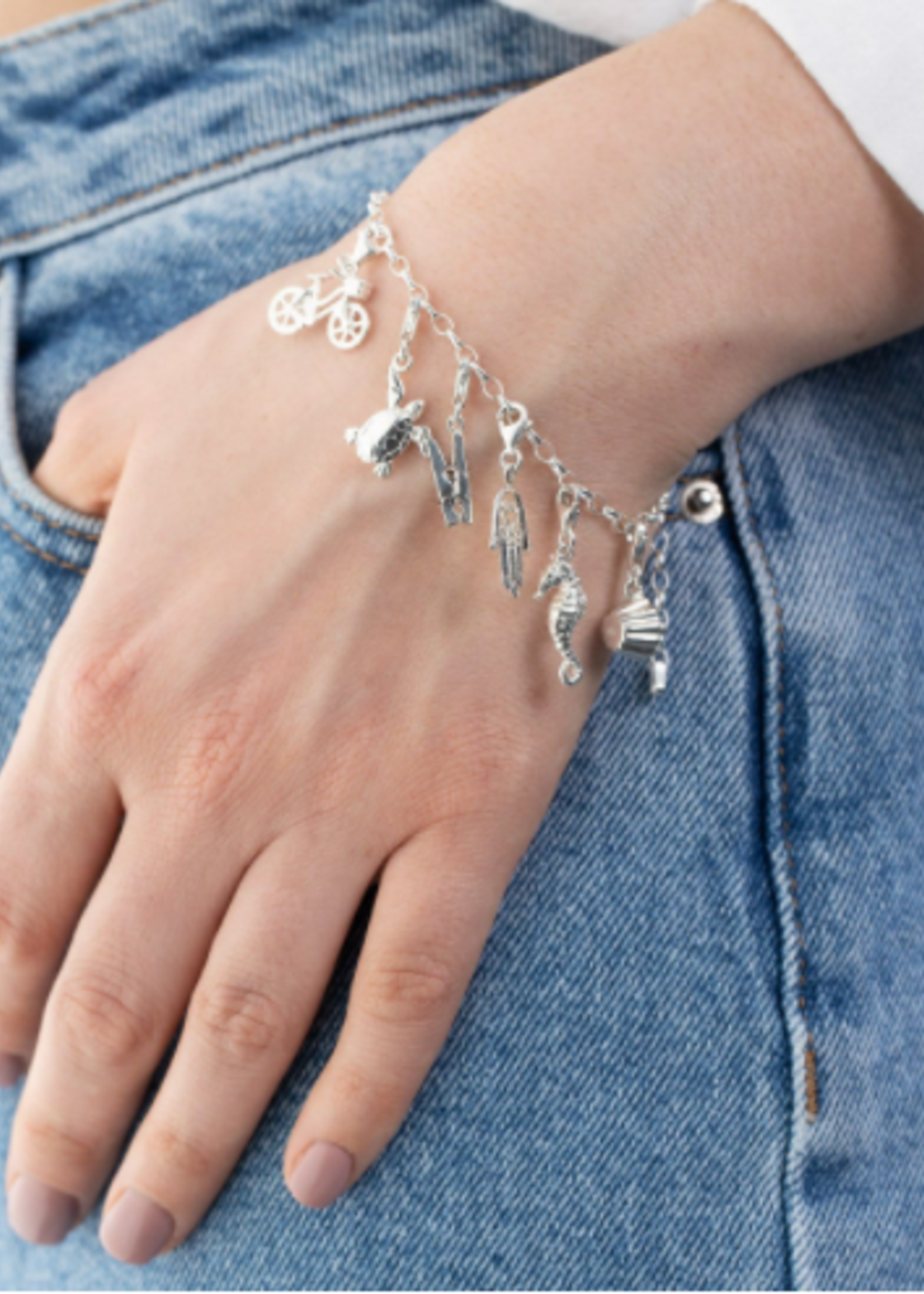 Lily Charmed Silver Pointe Ballet Shoe Charm