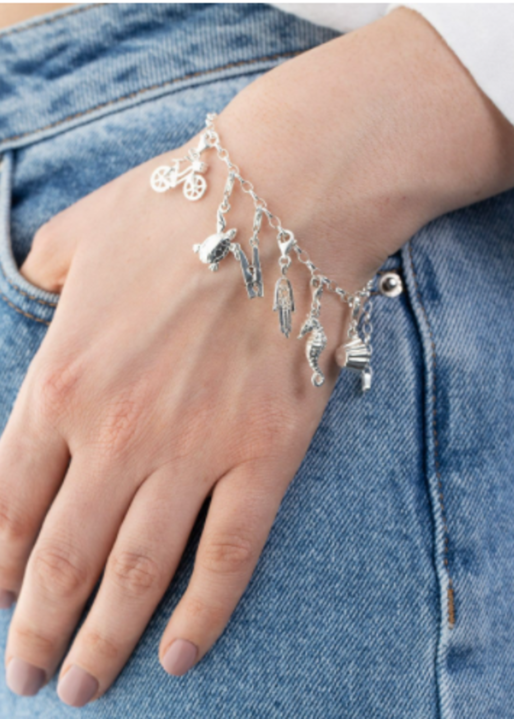 Lily Charmed Silver Key Charm