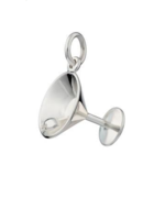 Lily Charmed Silver Cocktail Glass Charm