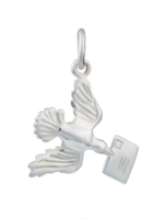 Lily Charmed Silver Bird with Envelope Charm