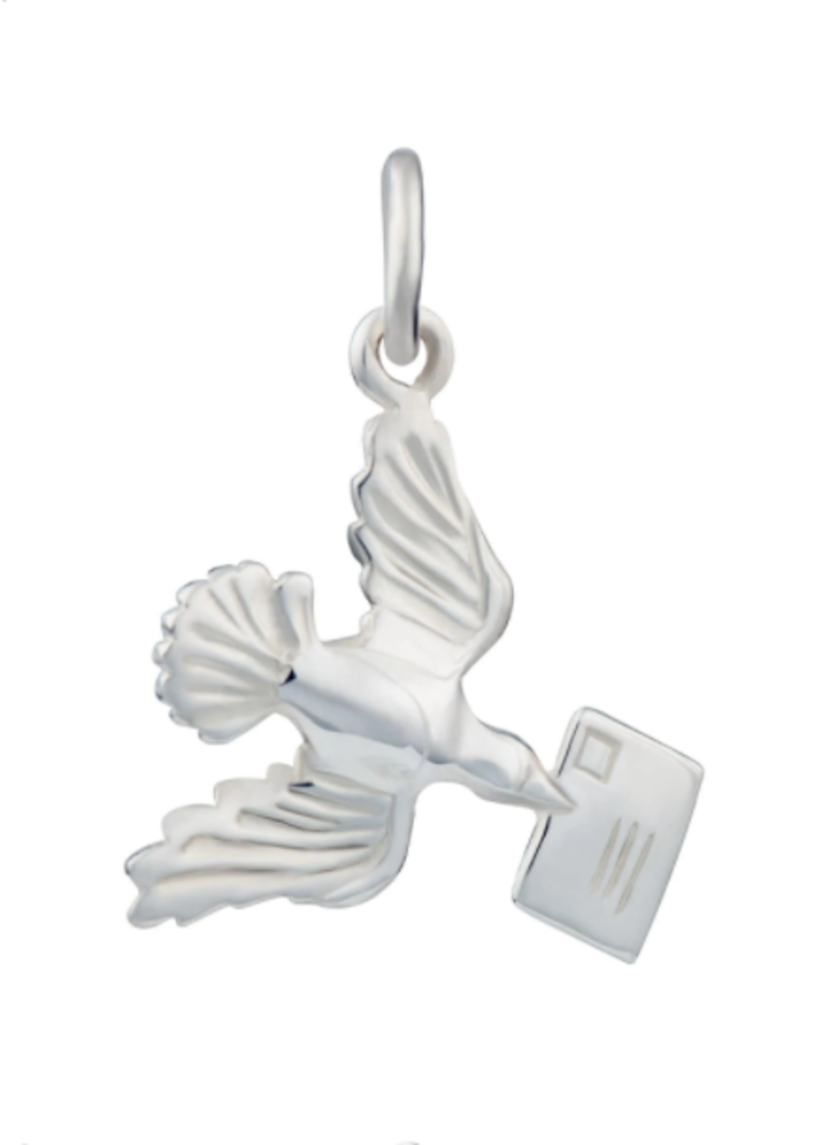 Lily Charmed Silver Bird with Envelope Charm