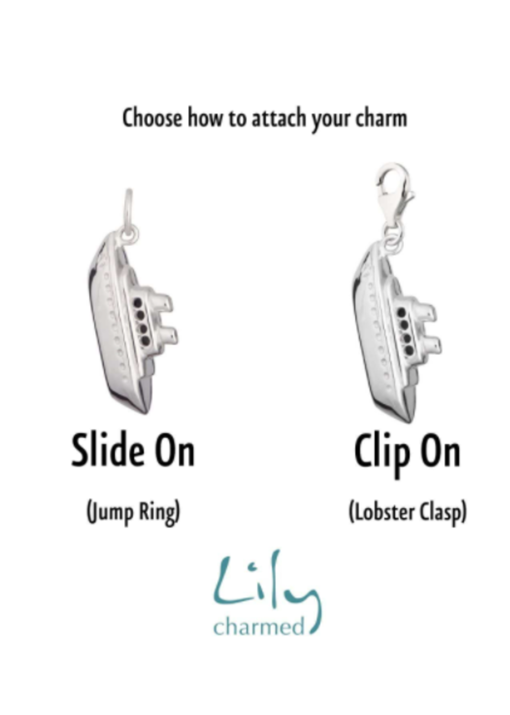 Lily Charmed Zilver Boot Charm