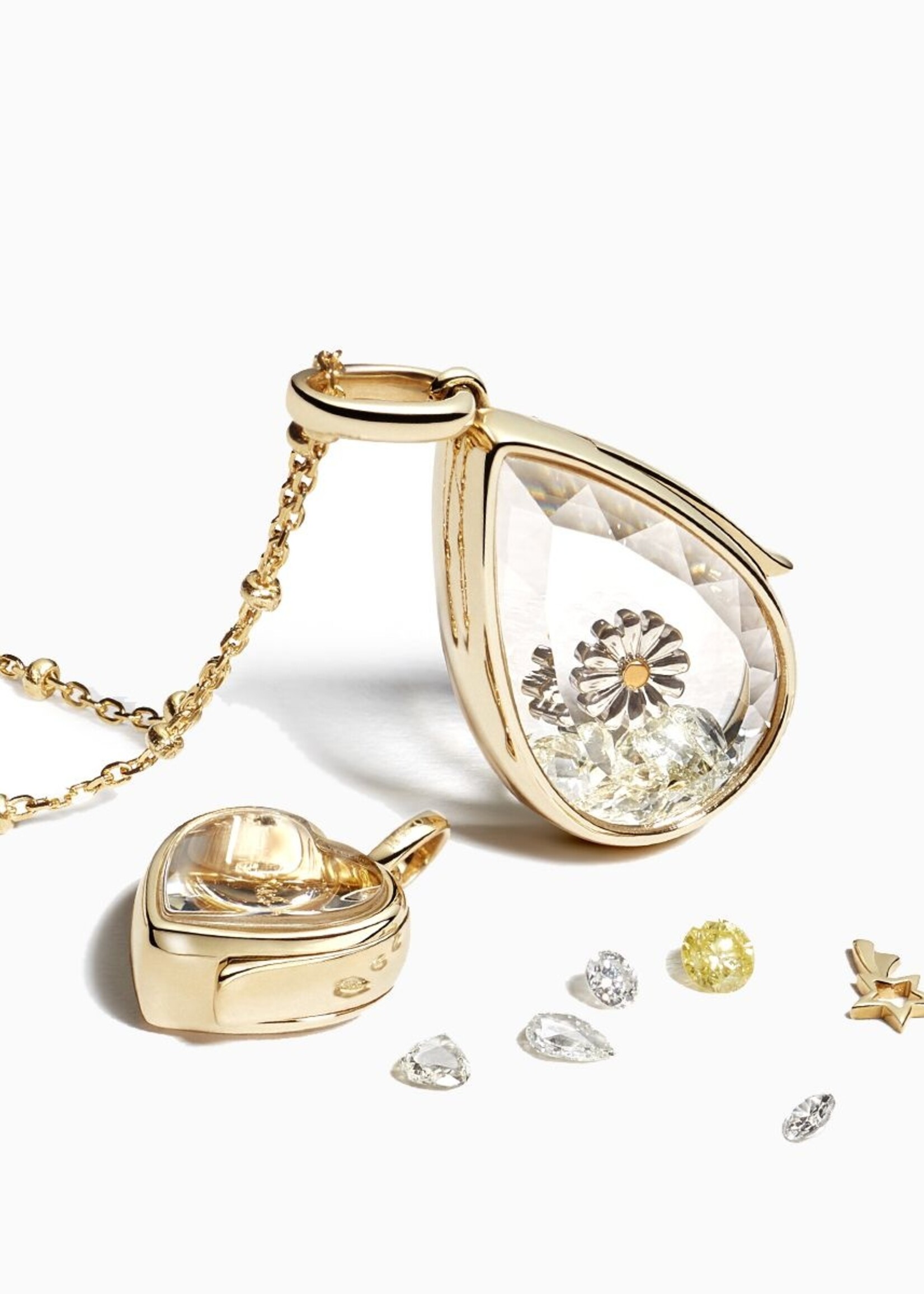 The Gold Saffron Locket Pendant