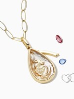 Gold Saffron Locket Pendant