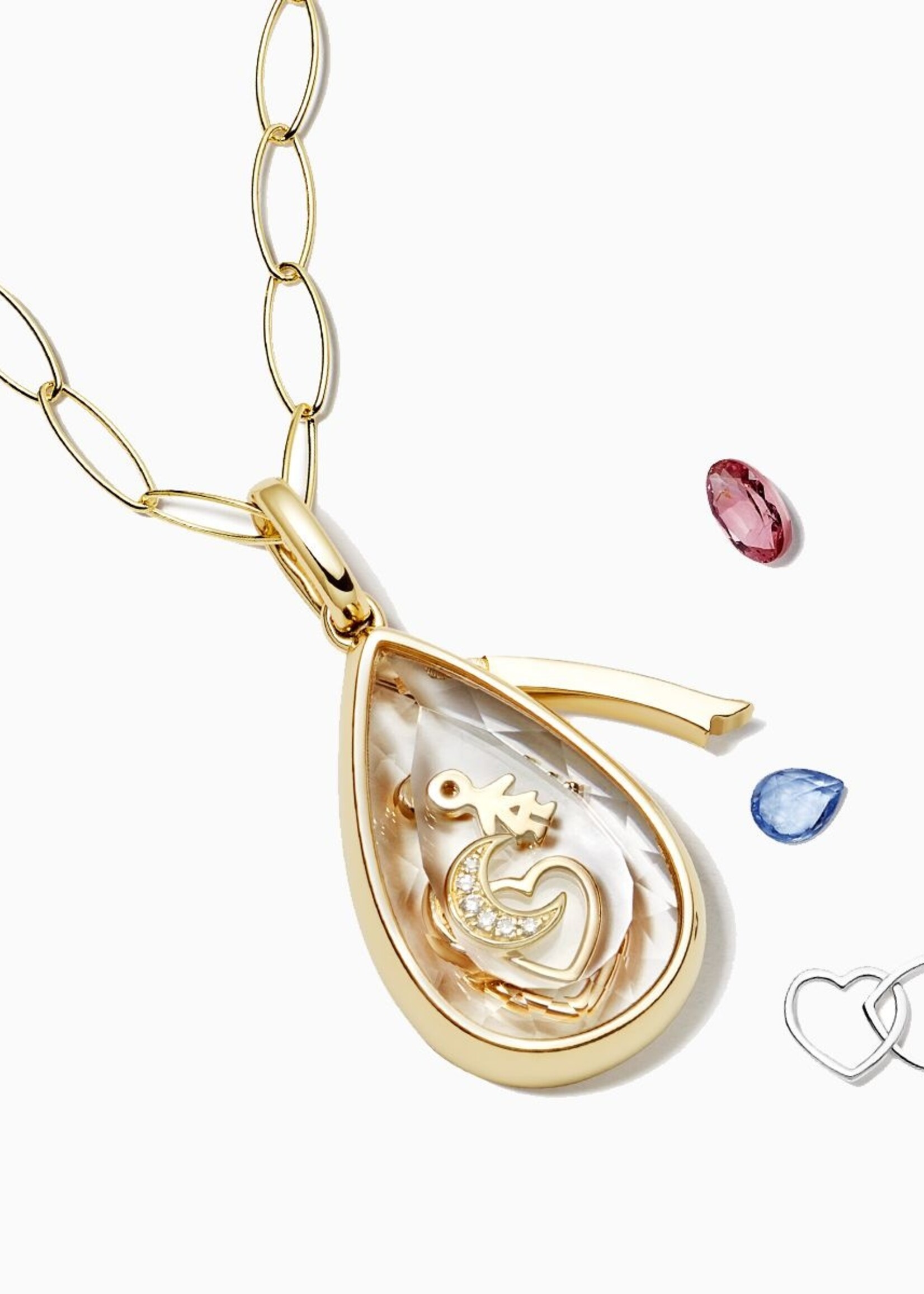 The Gold Saffron Locket Pendant