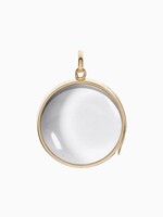 Large Round Gold Locket Pendant