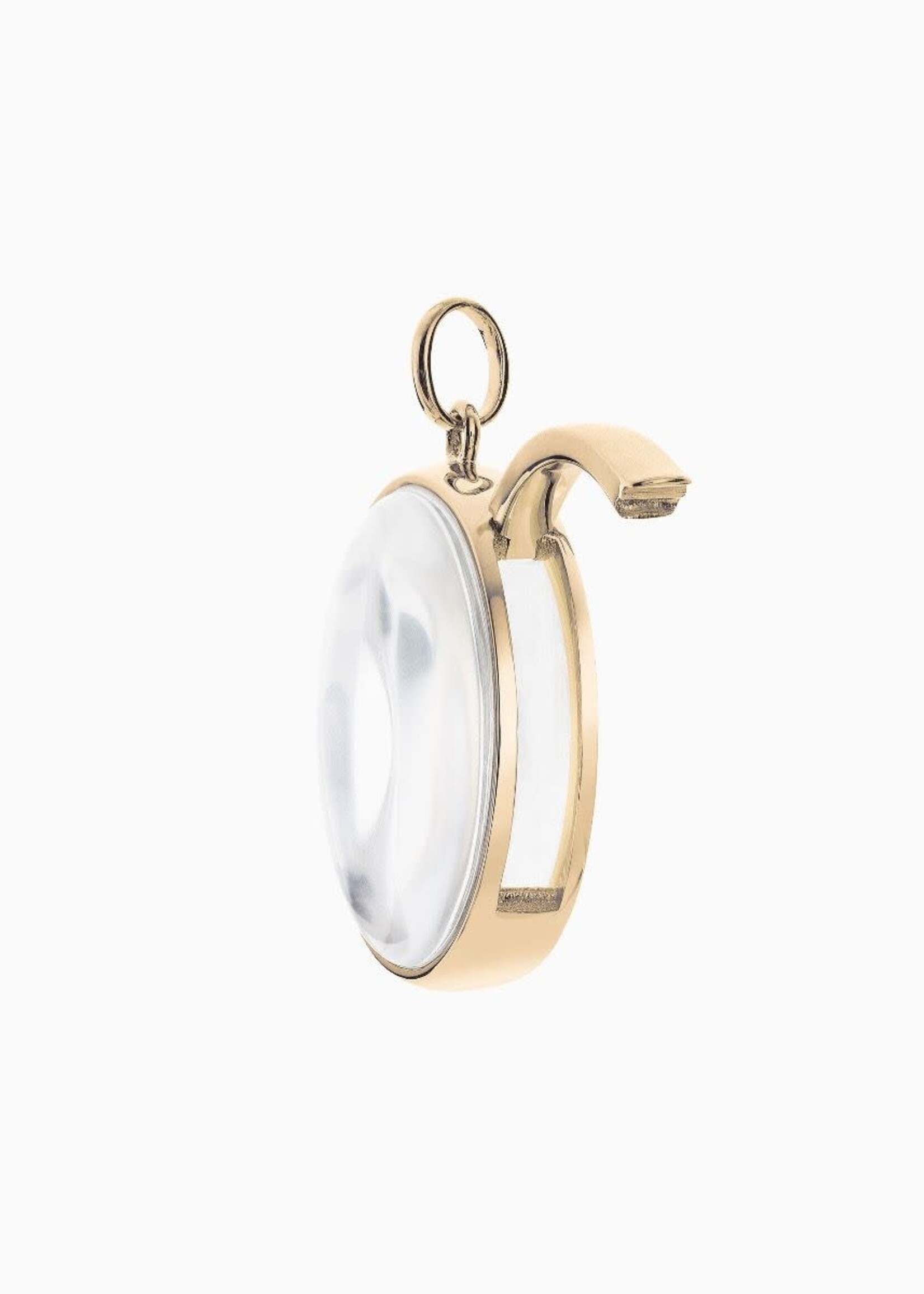 Large Round Gold Locket Pendant