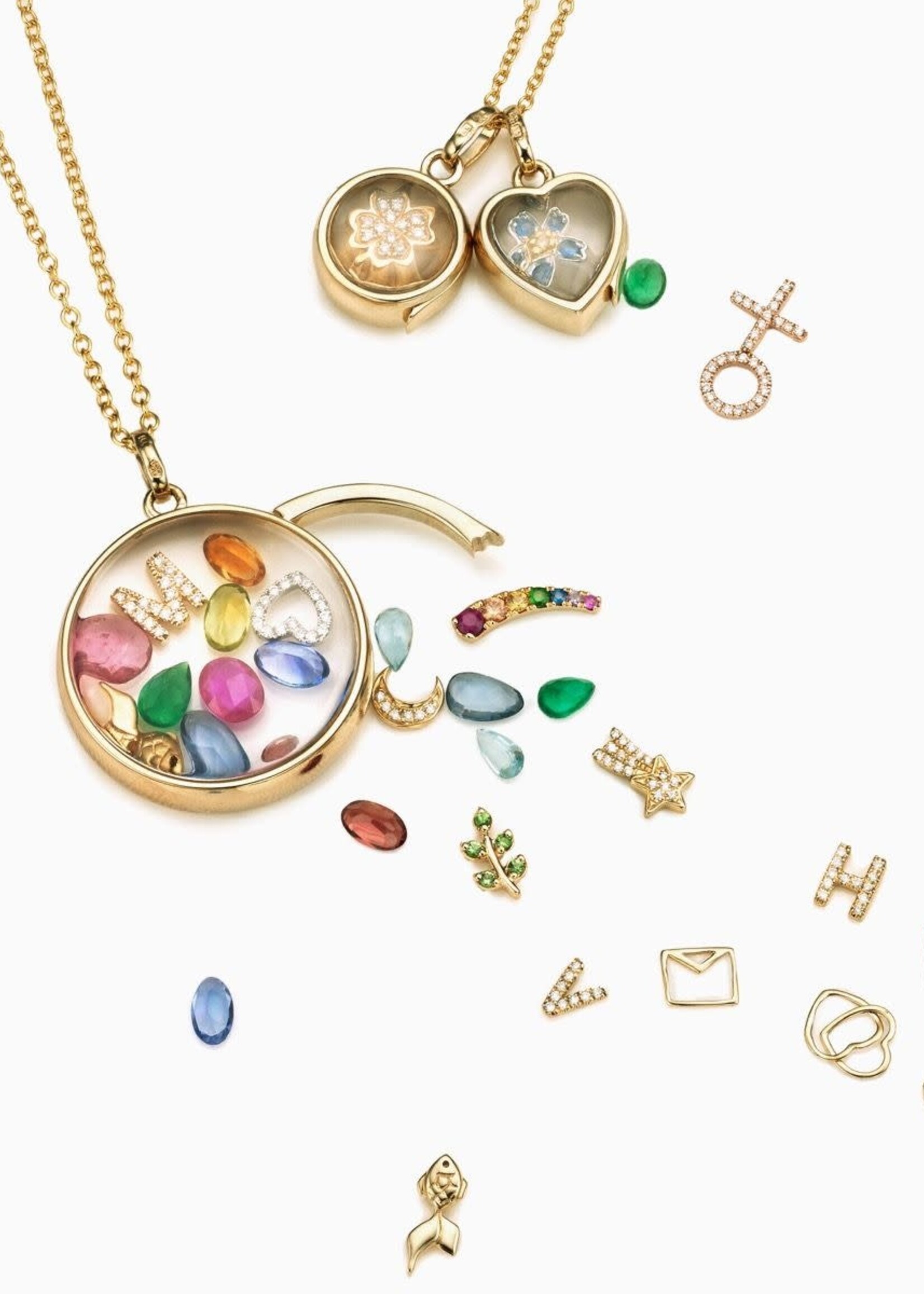 Large Round Gold Locket Pendant