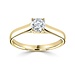 Gouden Haag Jewellery Solitaire Ring met Diamant 0.10 ct