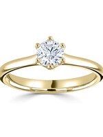 Gouden Haag Jewellery Solitaire Ring Diamant 0.15 ct