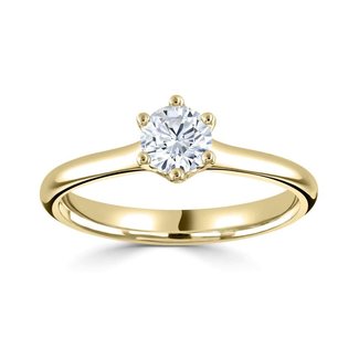 Gouden Haag Jewellery Solitaire Ring Diamant 0.15 ct