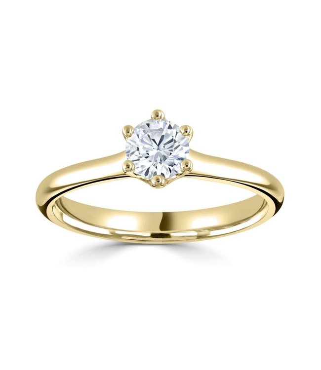 Solitaire Ring Diamant 0.15 ct Juwelier Gouden Haag