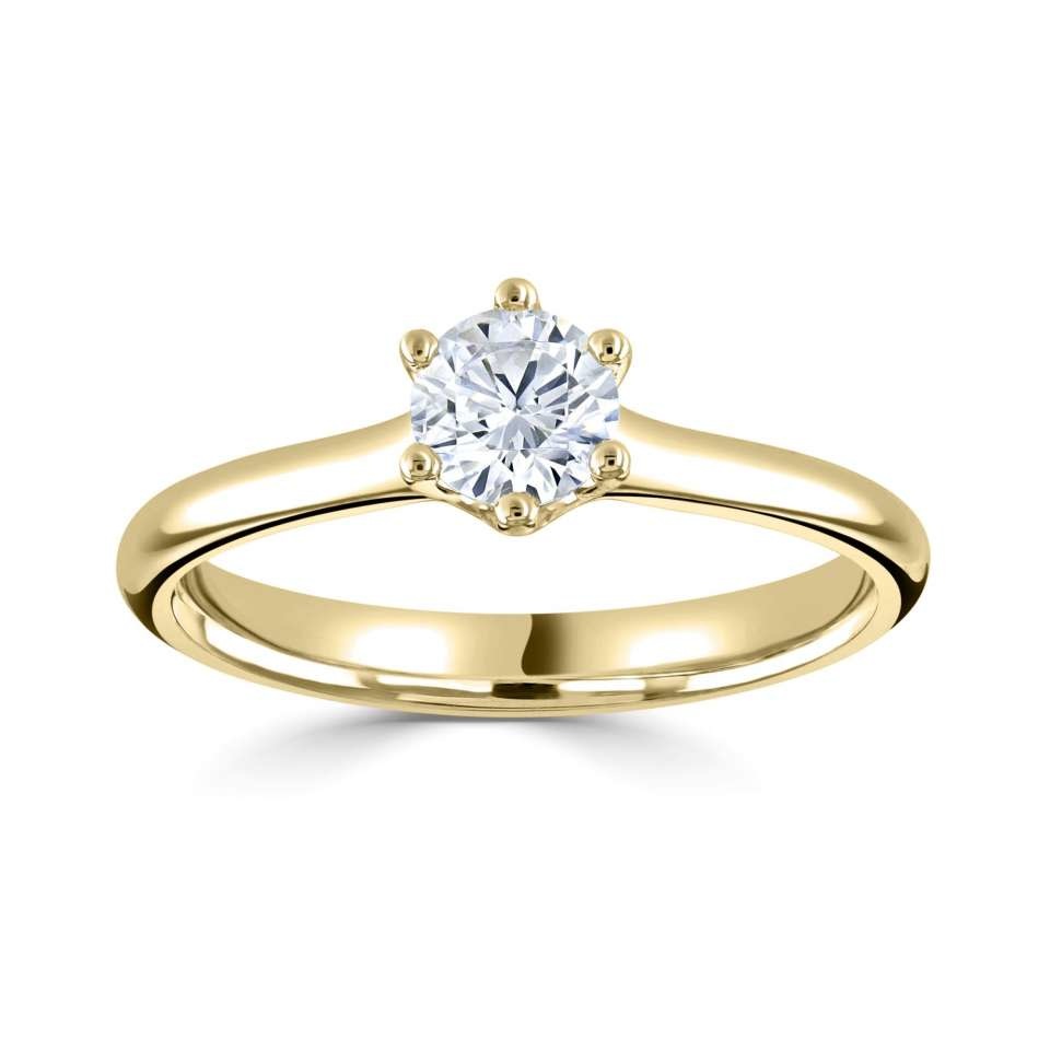 Dierentuin waterbestendig oud Solitaire Ring Diamant 0.15 ct - Juwelier Gouden Haag