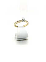 Gouden Haag Jewellery Solitaire Ring in Gold with round Diamond 0.38 ct