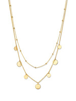 Gouden Haag Jewellery Collier met Dubbele Geelgouden Ketting