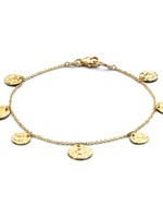 Gouden Haag Jewellery Yellow Gold Bracelet with Hammered Coins