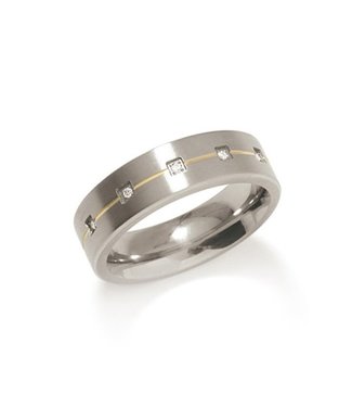 Boccia Titanium Friendship Ring with Diamonds