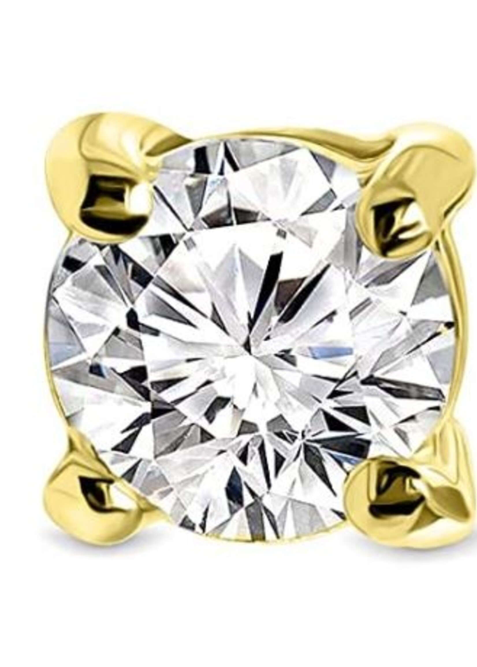 Gouden Haag Jewellery Round Brilliant Earstuds,  0.10 ct