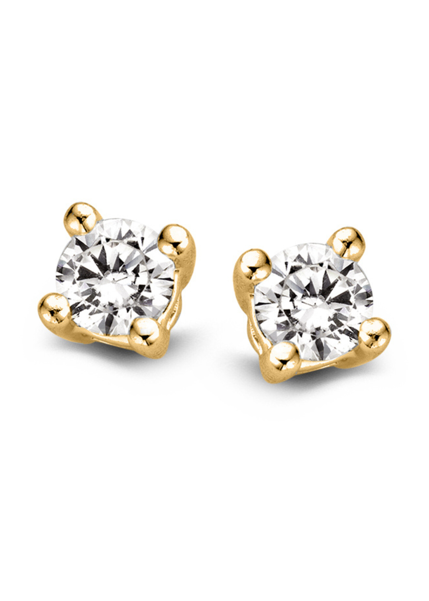 Gouden Haag Jewellery Round Brilliant Earstuds,  0.10 ct